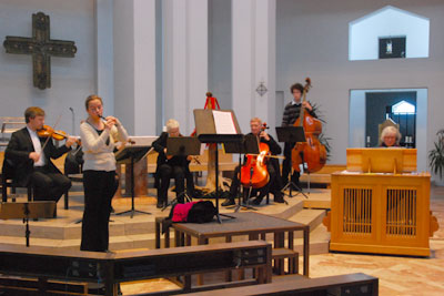 Irmgard Bürgle, flöte mit Streichern und Orgel