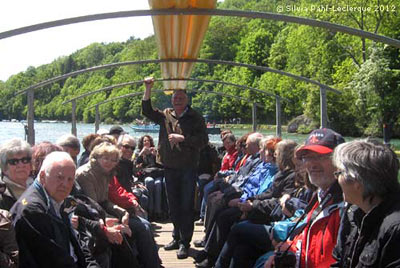 Oratorienchor Heimstetten im Boot auf dem Rheinfall