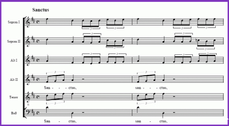 Noten Sanctus