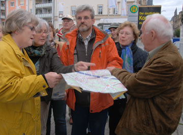 Der Stadtplan hilft
