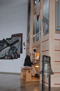 Christine Gampl an der Orgel